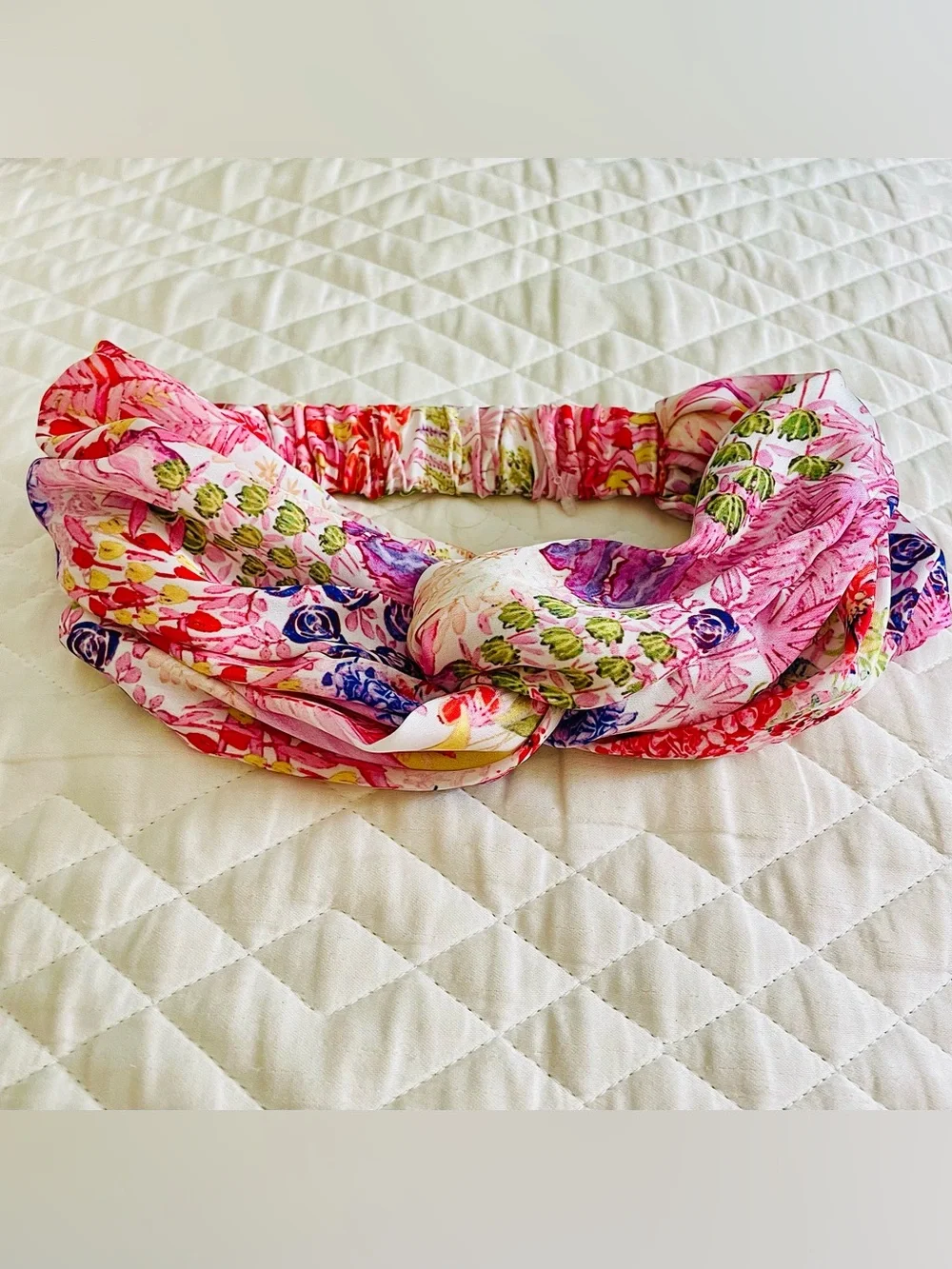 Anthropologie Twist Silky Floral Turban Headband NEW